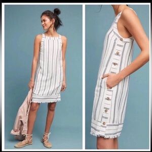 New Anthropologie Akemi + Kim Claudia Linen Dress 0